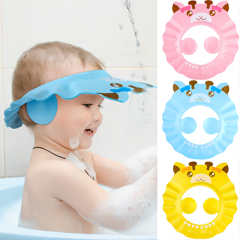 Регулируемая мягкая детская купальная шампунь для душа шляпа для душа eva Детский уш